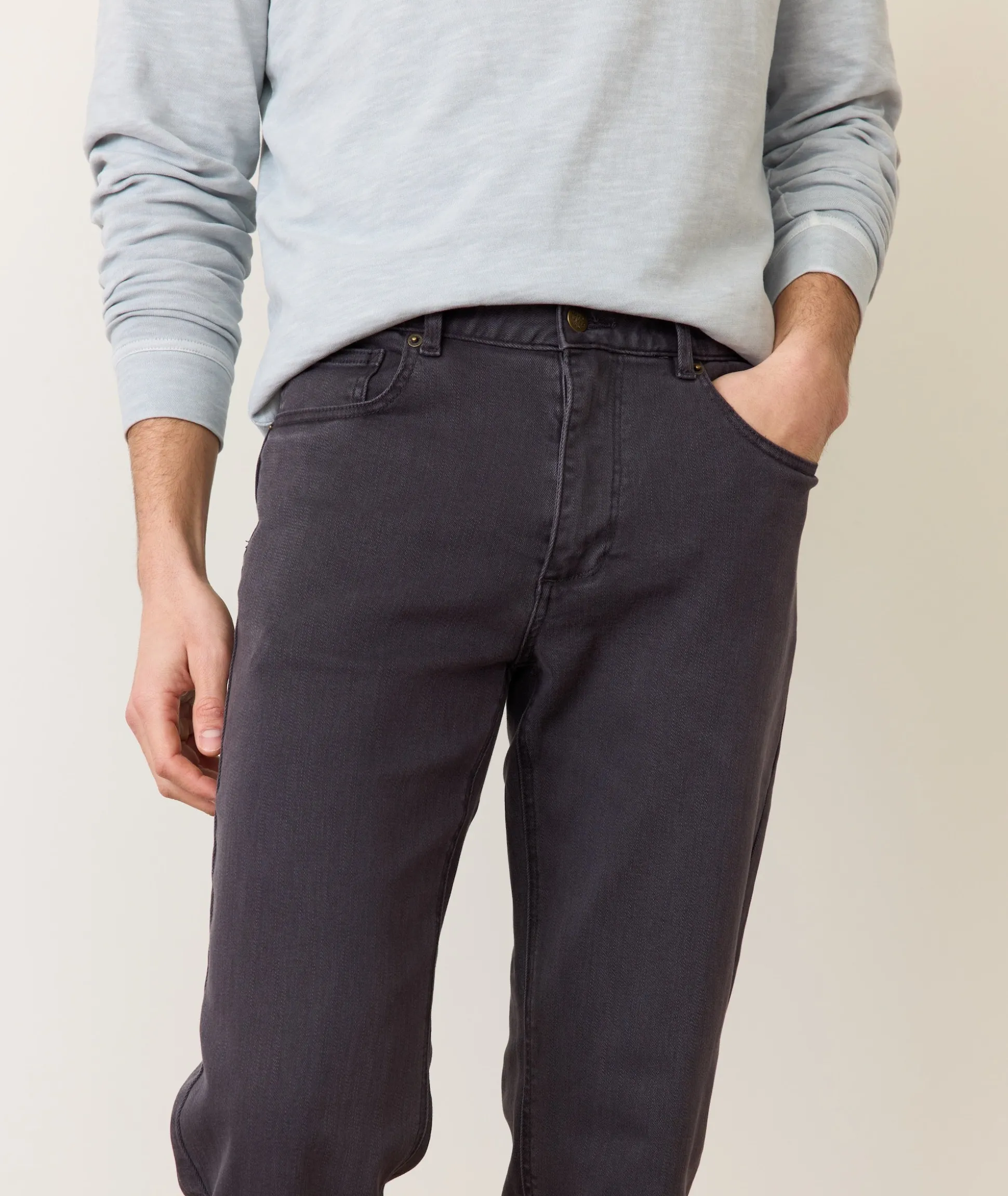 5 Pocket Slim Straight Twill Pant