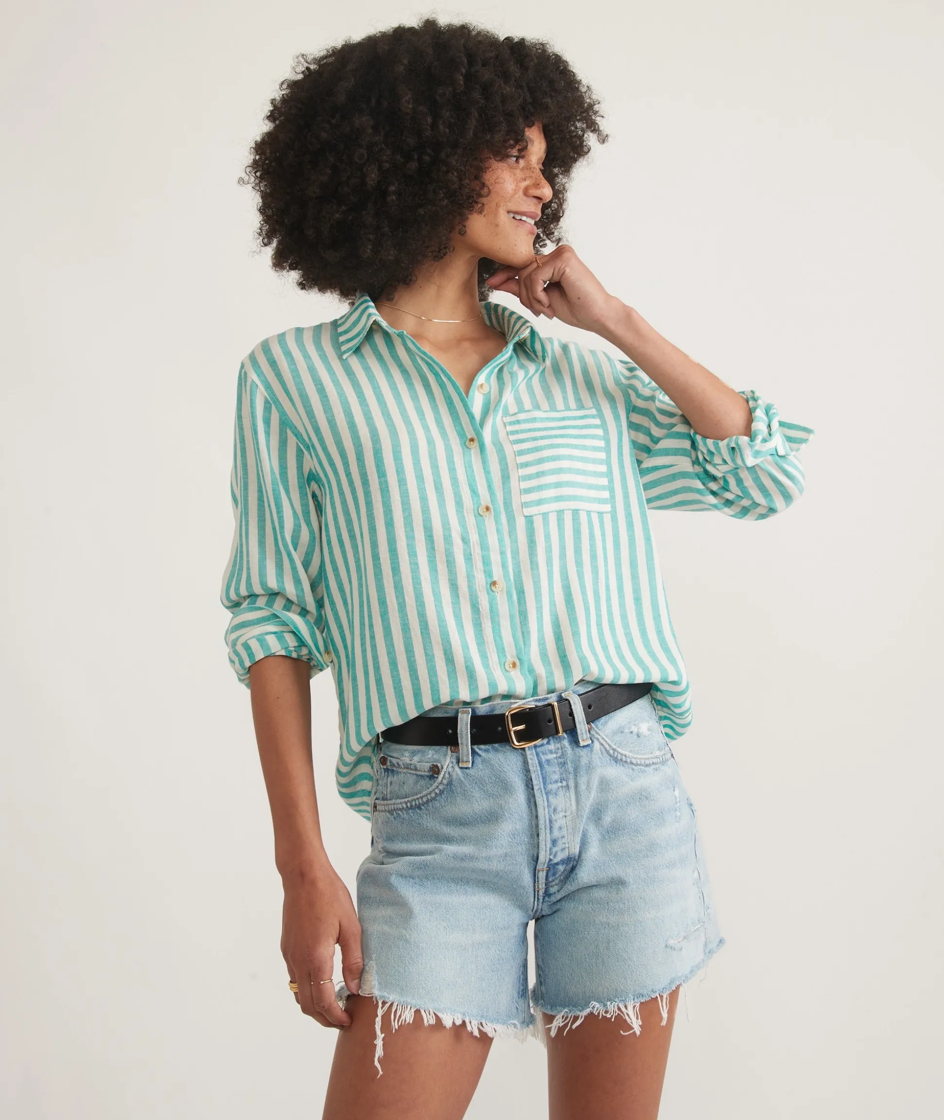 Abbey Linen Button Down