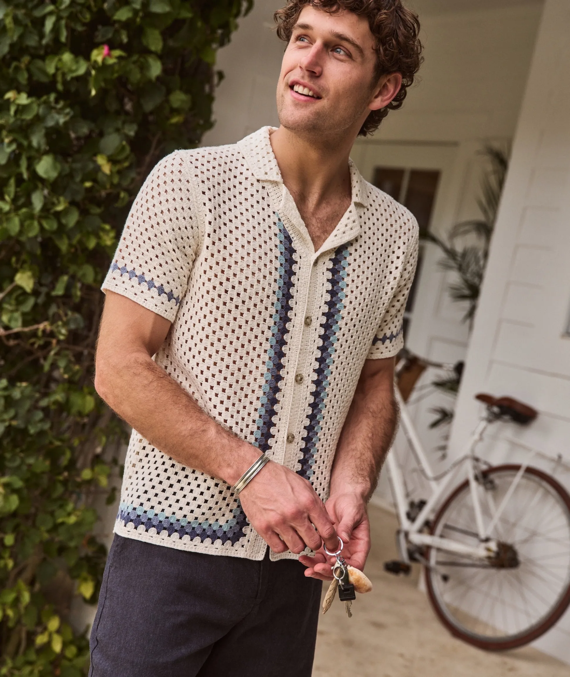 Ace Crochet Resort Shirt