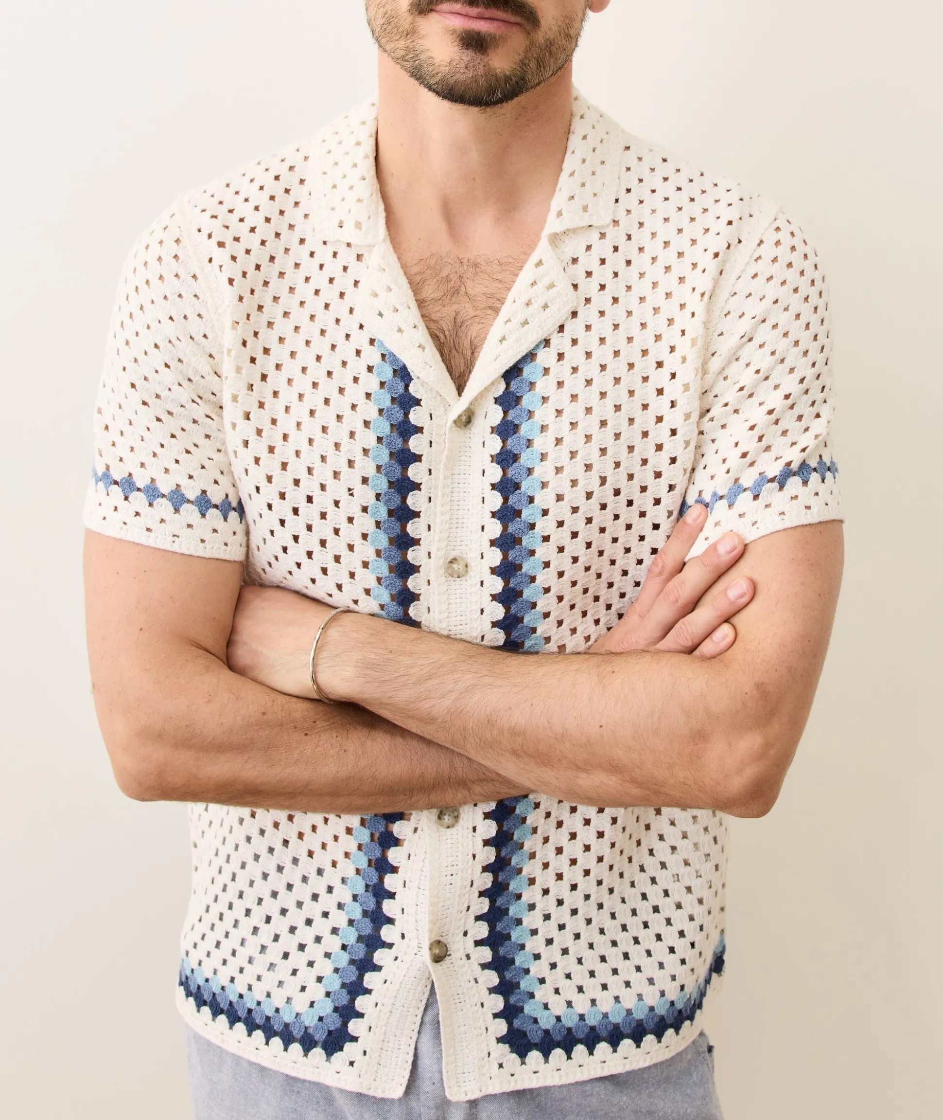 Ace Crochet Resort Shirt