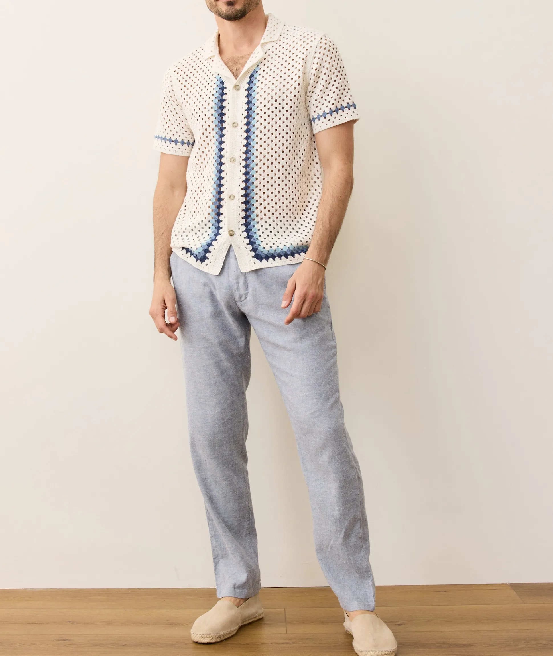 Ace Crochet Resort Shirt