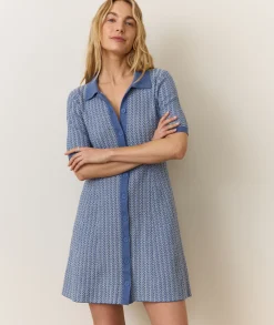 Alice Textured Polo Dress