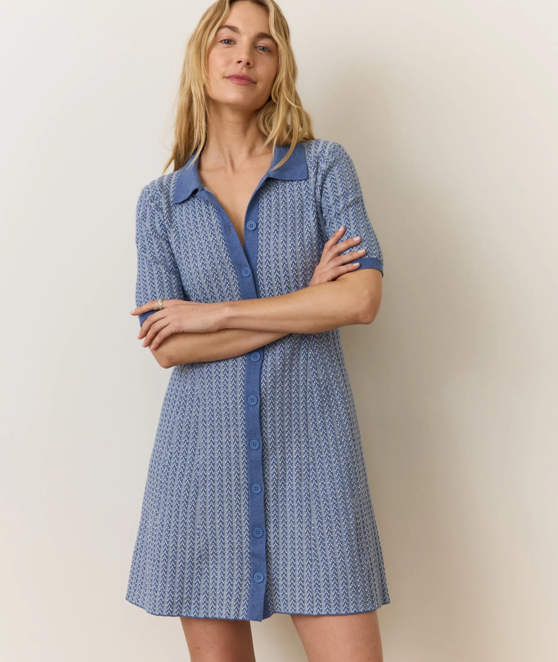 Alice Textured Polo Dress