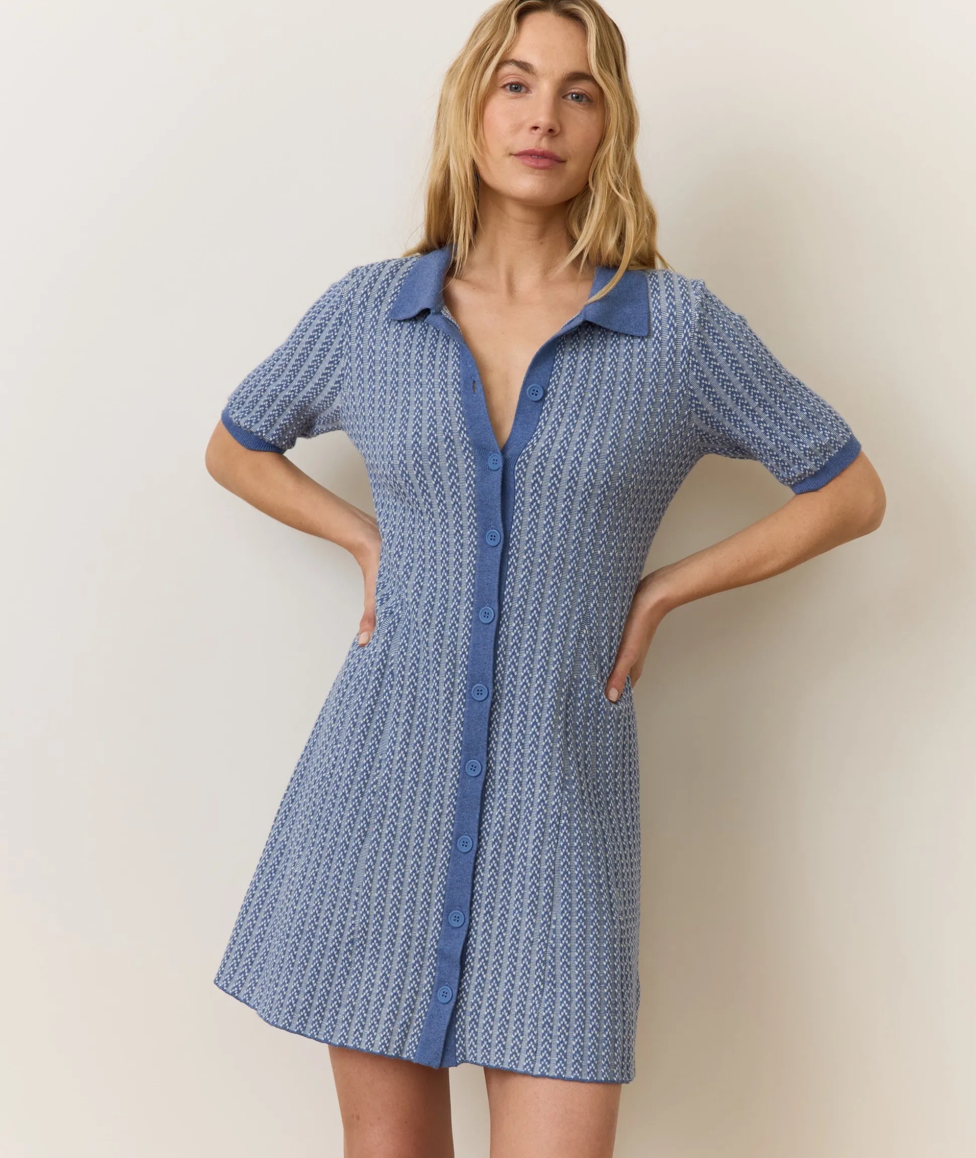 Alice Textured Polo Dress