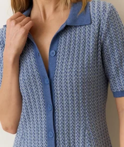 Alice Textured Polo Dress