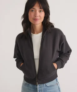 Anytime Cropped Full Zip Sweatshirt