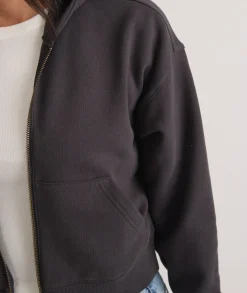 Anytime Cropped Full Zip Sweatshirt