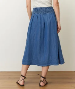 Bea Chambray Midi Skirt