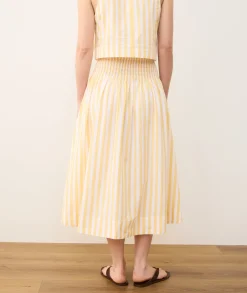 Bea Poplin Midi Skirt