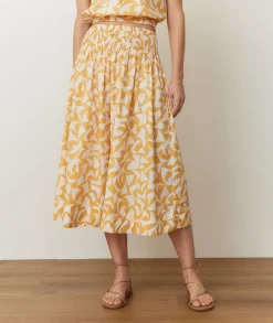 Bea Poplin Midi Skirt