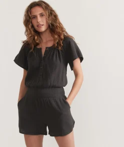 Bella Double Cloth Romper