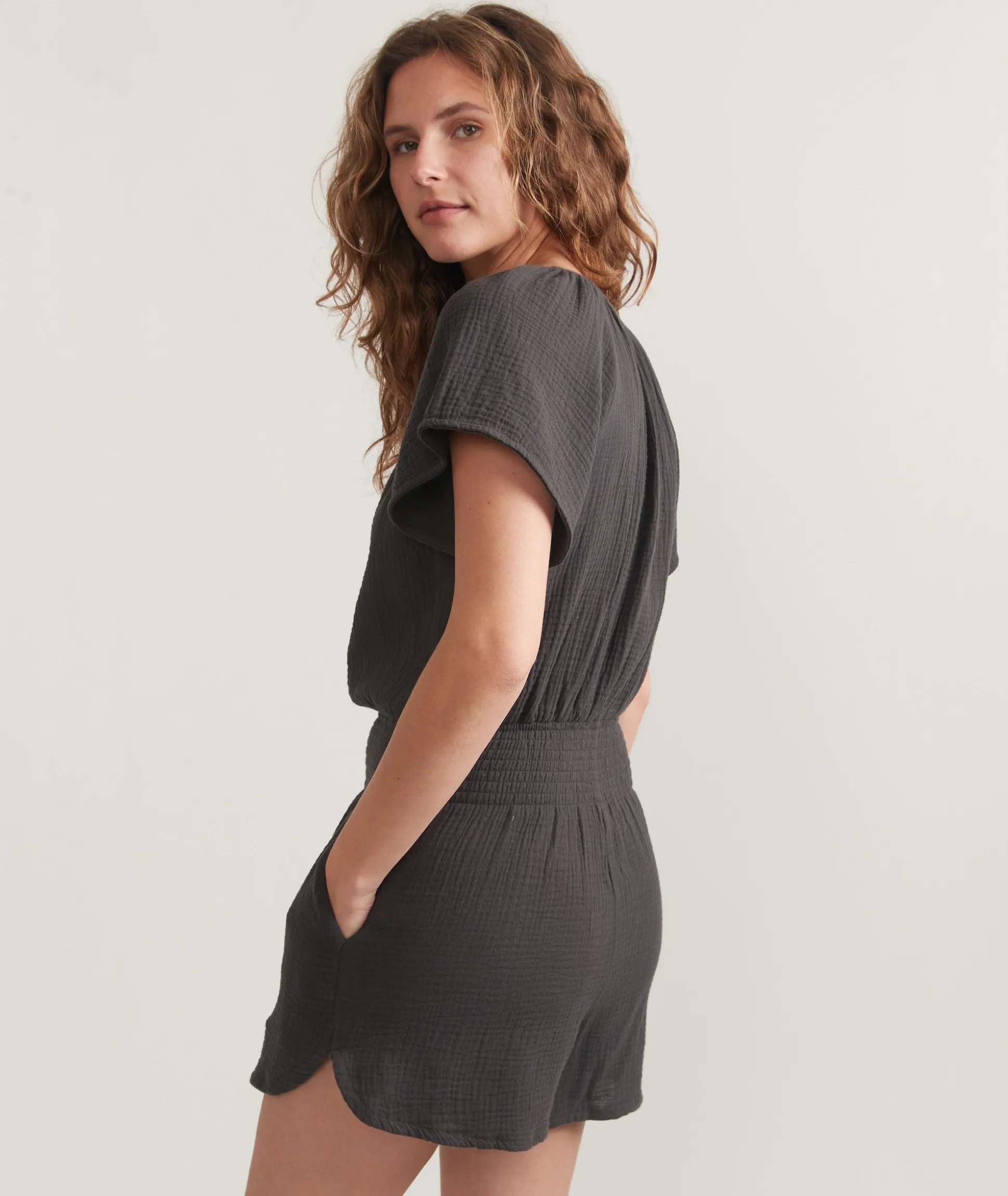 Bella Double Cloth Romper