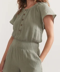 Bella Double Cloth Romper