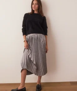 Chelsea Pleated Midi Skirt