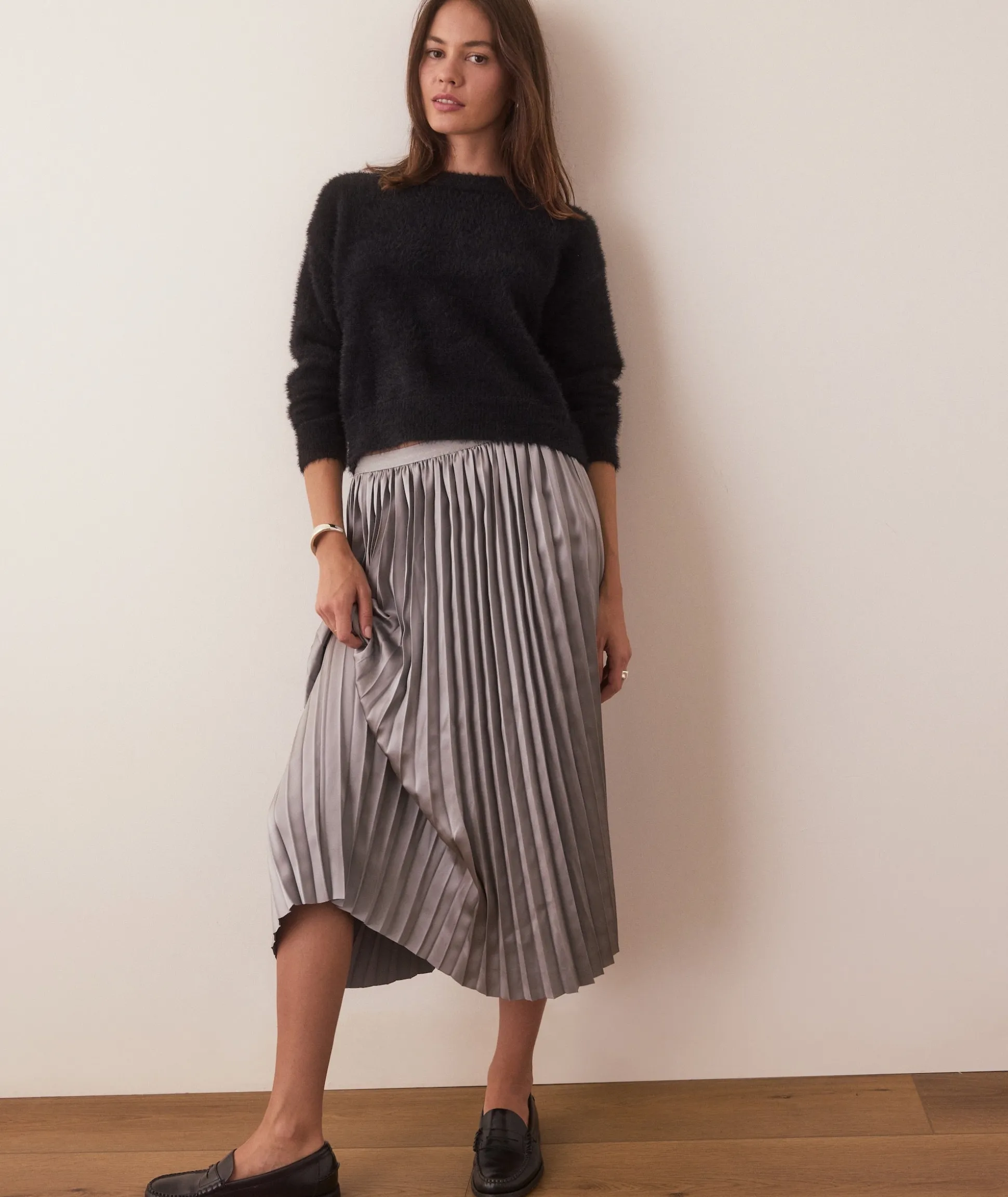 Chelsea Pleated Midi Skirt
