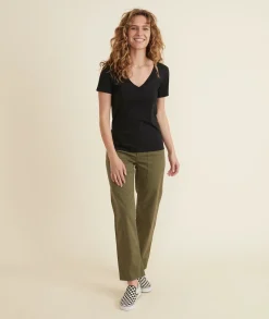 Classic V-Neck Tee in Black