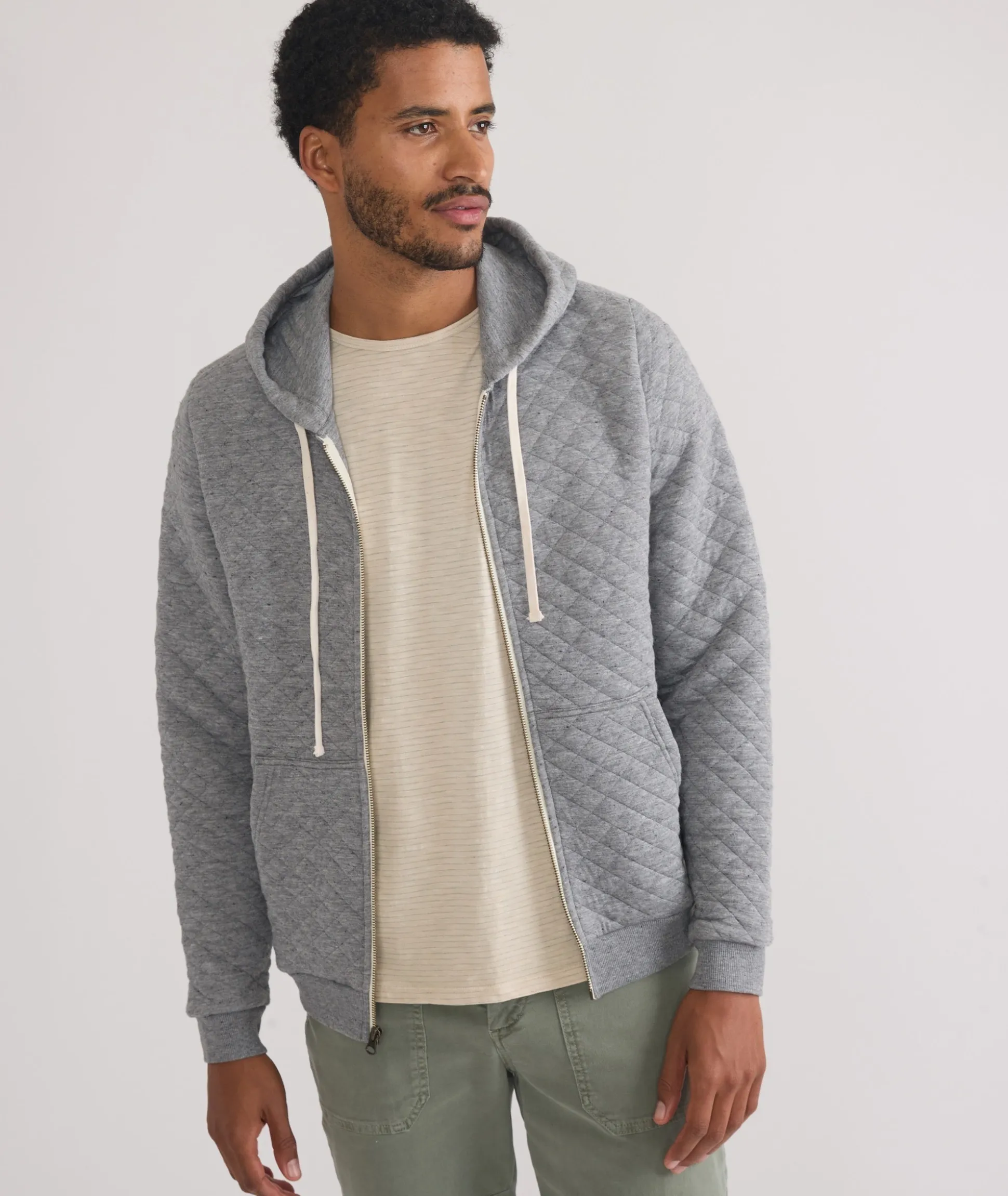 Corbet Quilted Full Zip Hoodie