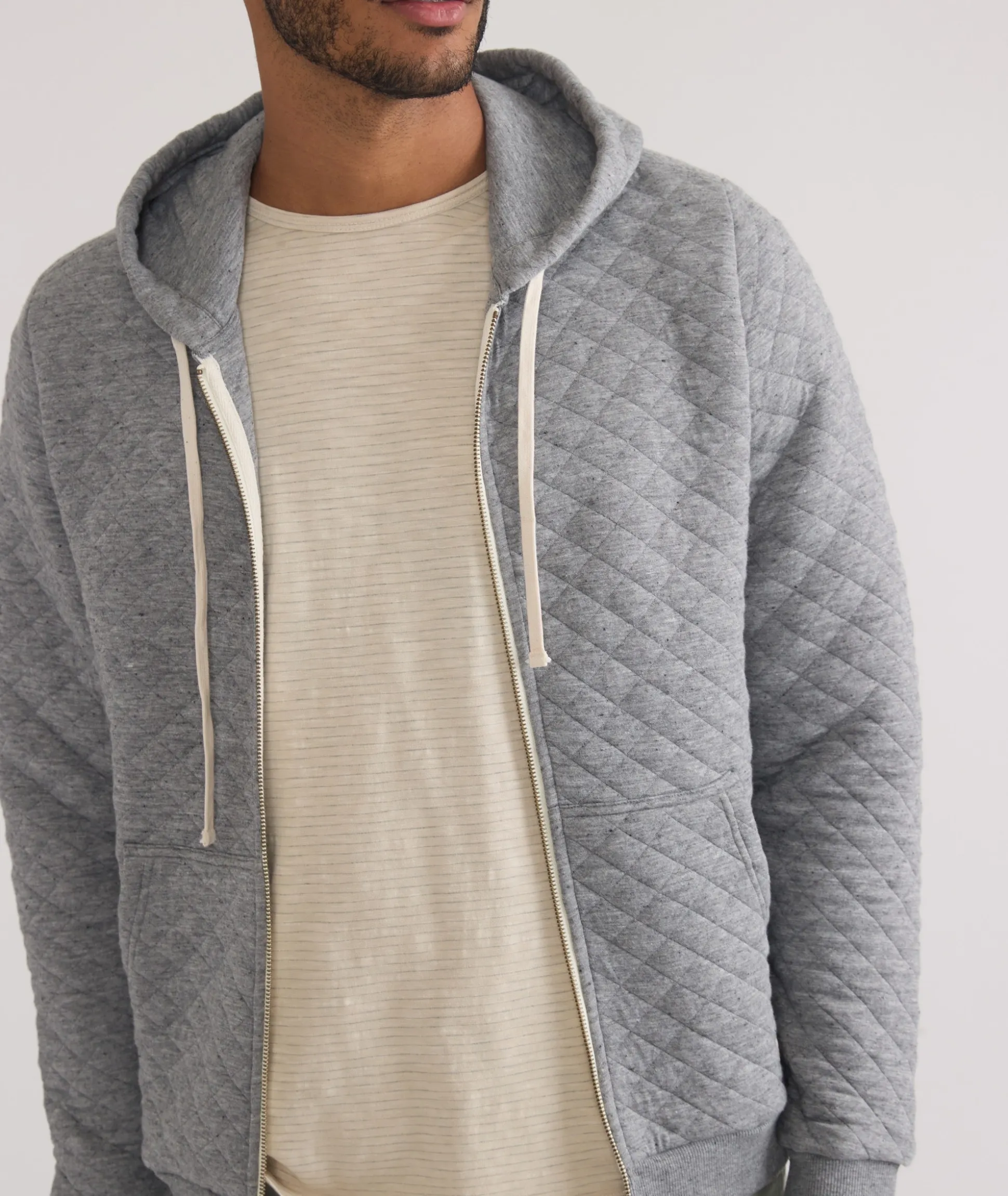 Corbet Quilted Full Zip Hoodie