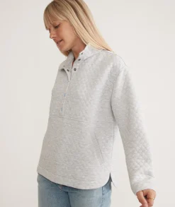 Corbet Quilted Funnel Neck Pullover