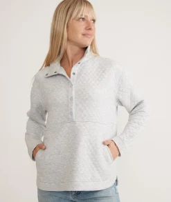 Corbet Quilted Funnel Neck Pullover