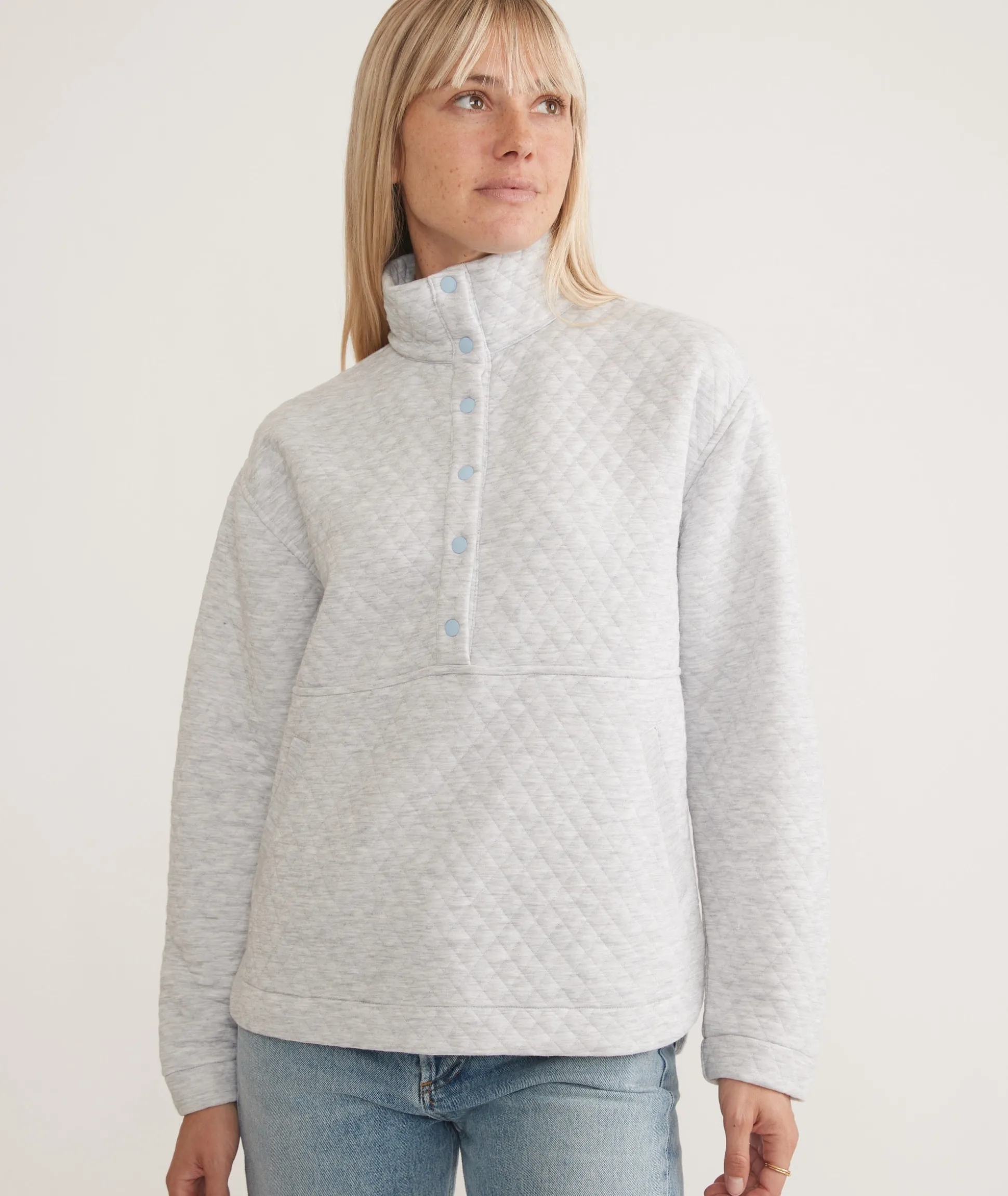 Corbet Quilted Funnel Neck Pullover