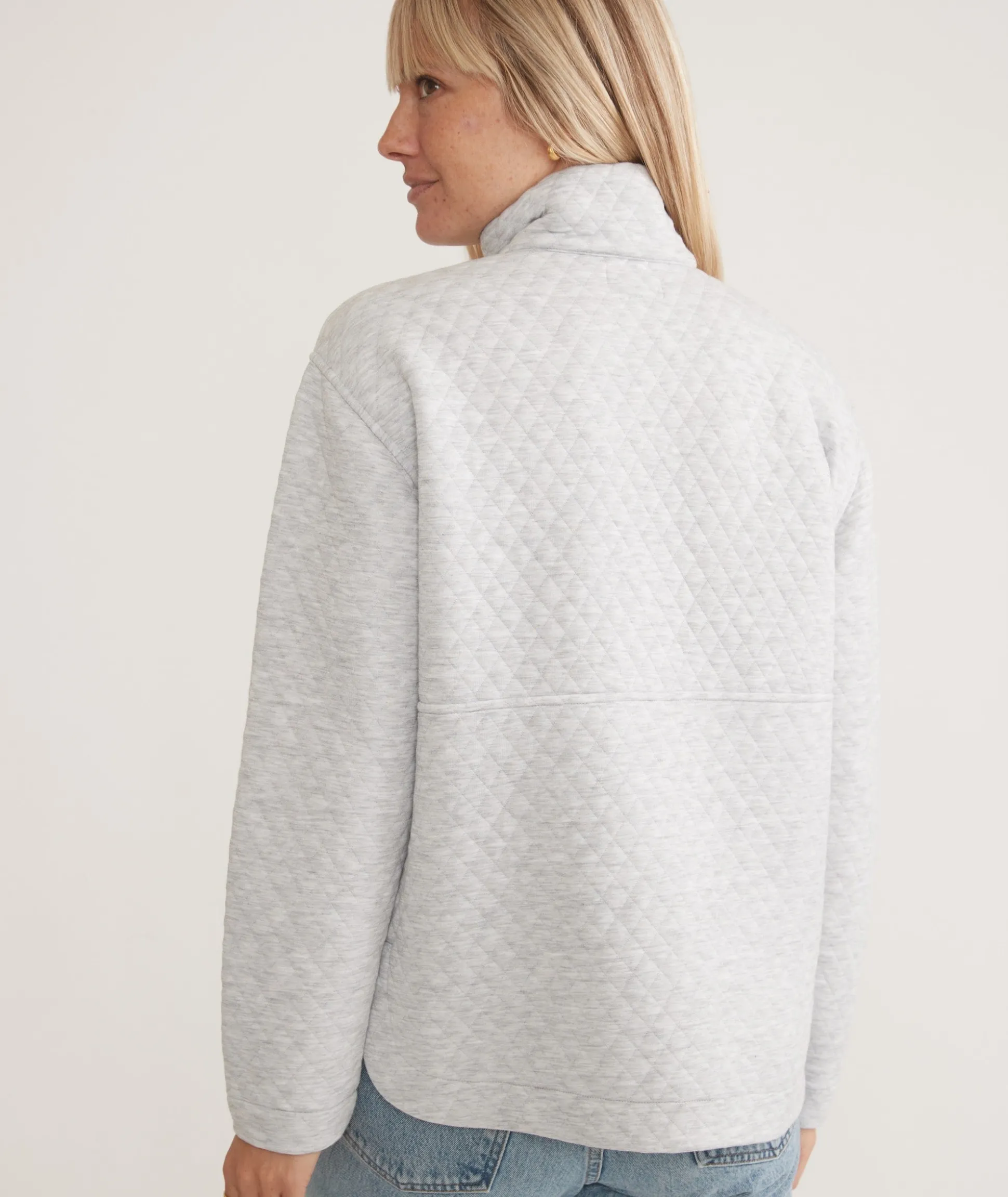 Corbet Quilted Funnel Neck Pullover