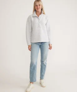 Corbet Quilted Funnel Neck Pullover