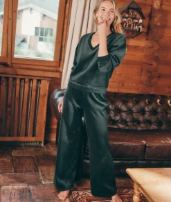 Cord Velour V-Neck Sweatshirt
