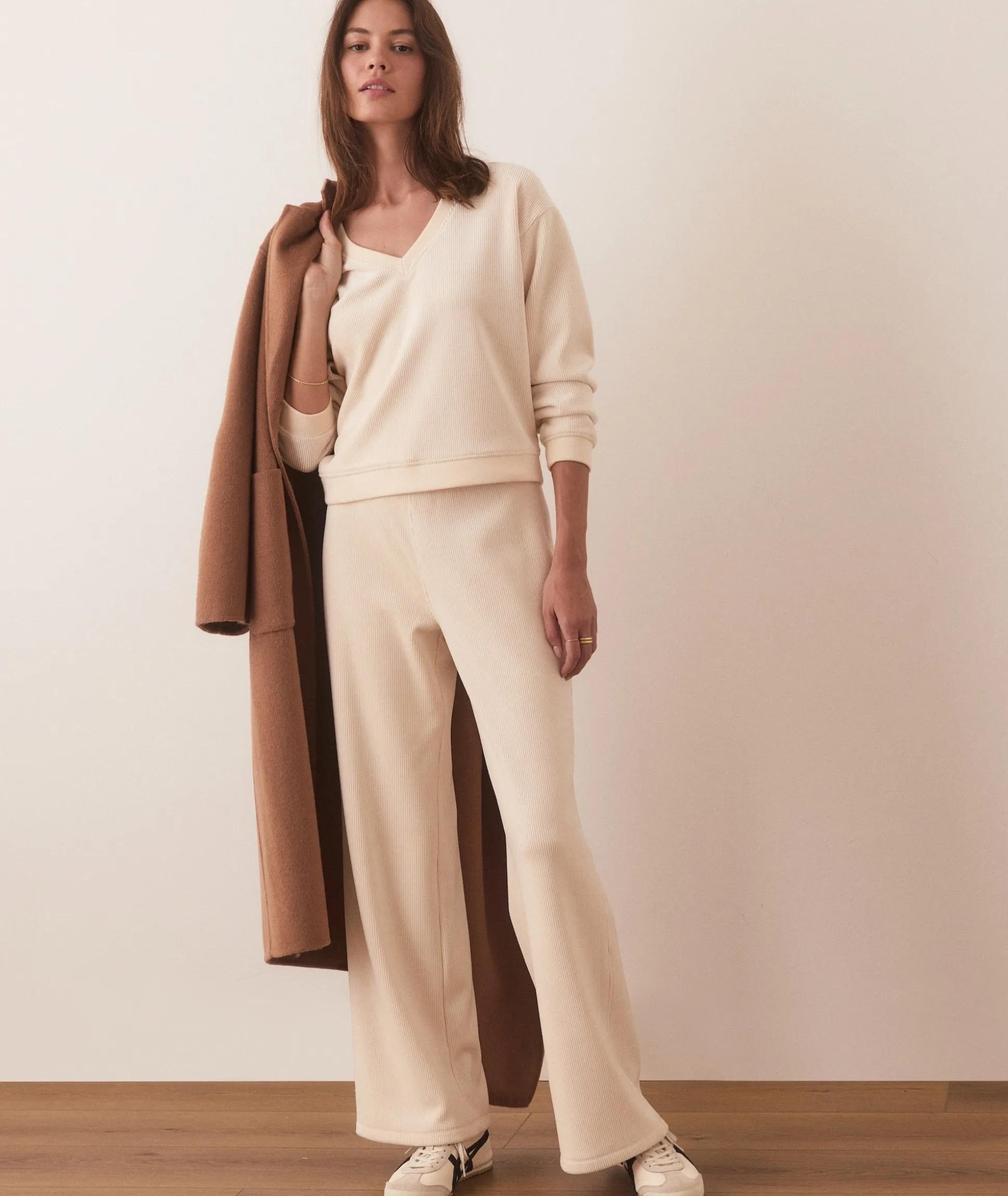 Cord Velour Wide Leg Pant