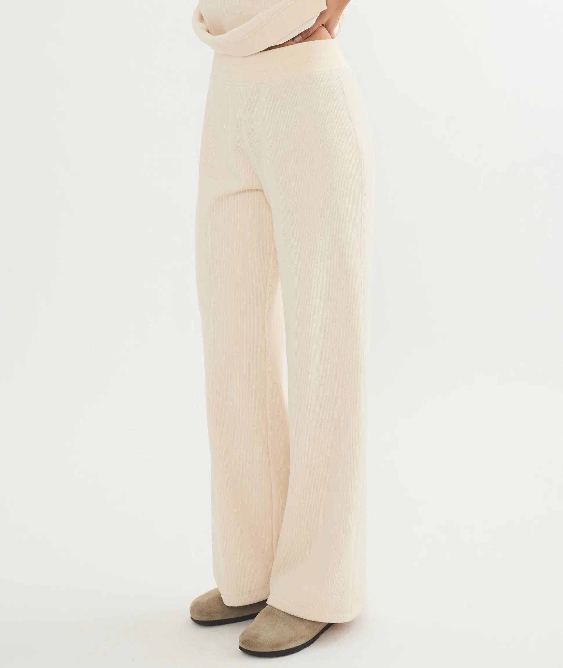 Cord Velour Wide Leg Pant