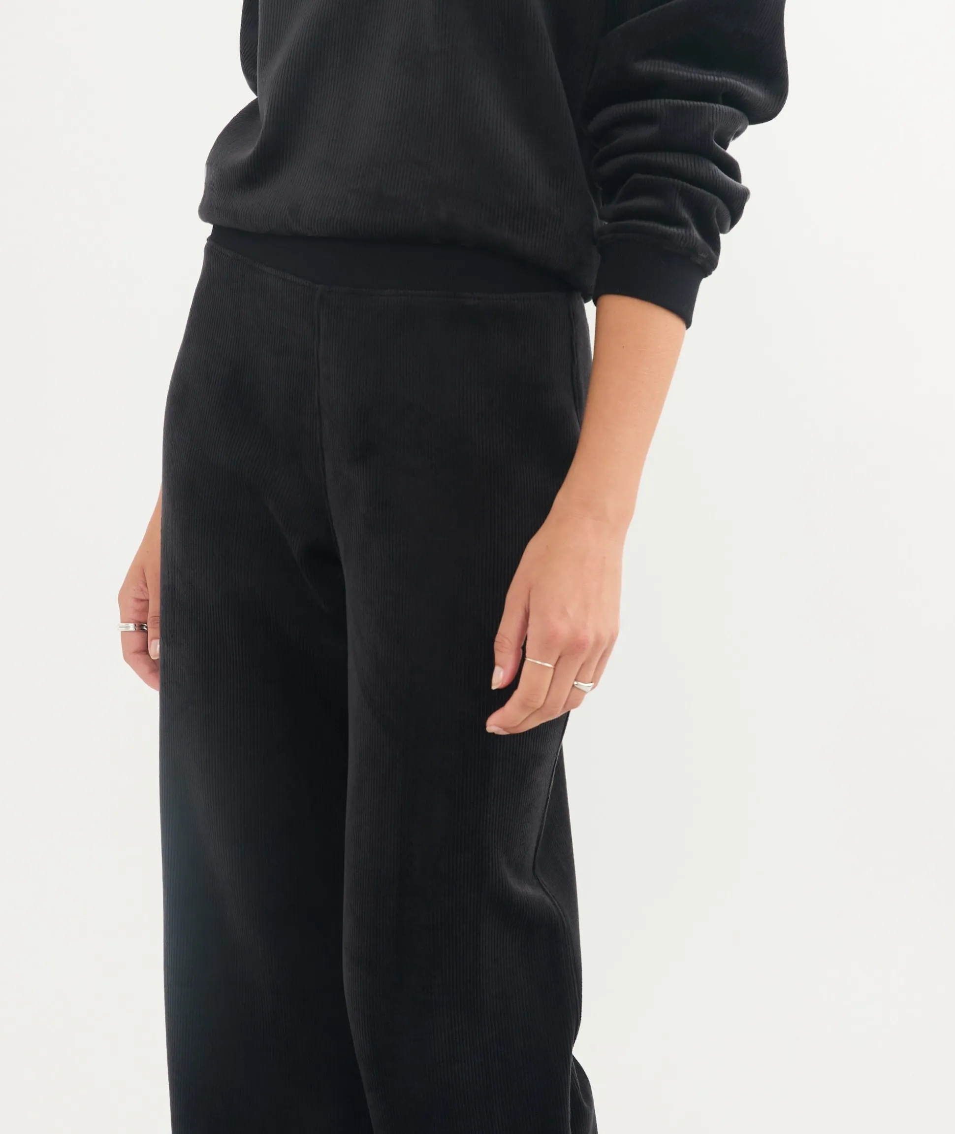 Cord Velour Wide Leg Pant