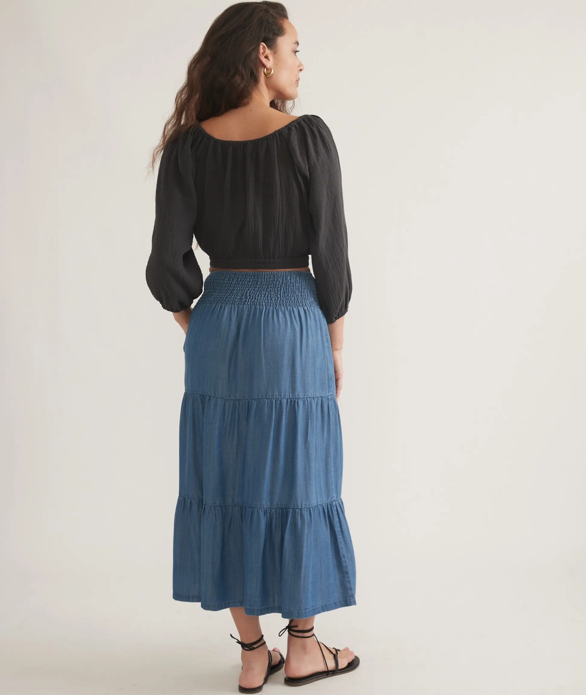 Corinne Chambray Maxi Skirt