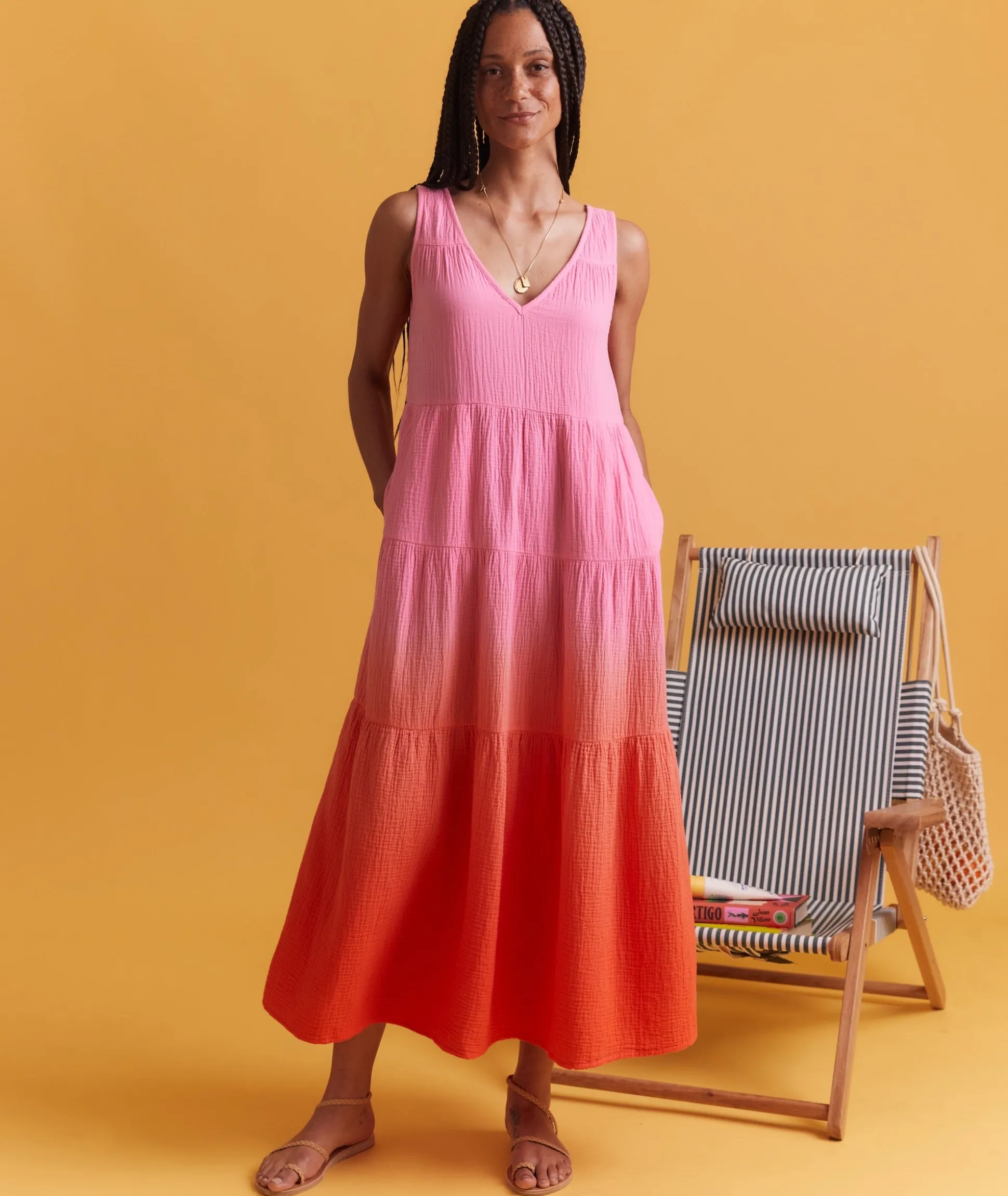 Corinne Double Cloth Maxi Dress