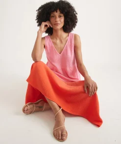 Corinne Double Cloth Maxi Dress