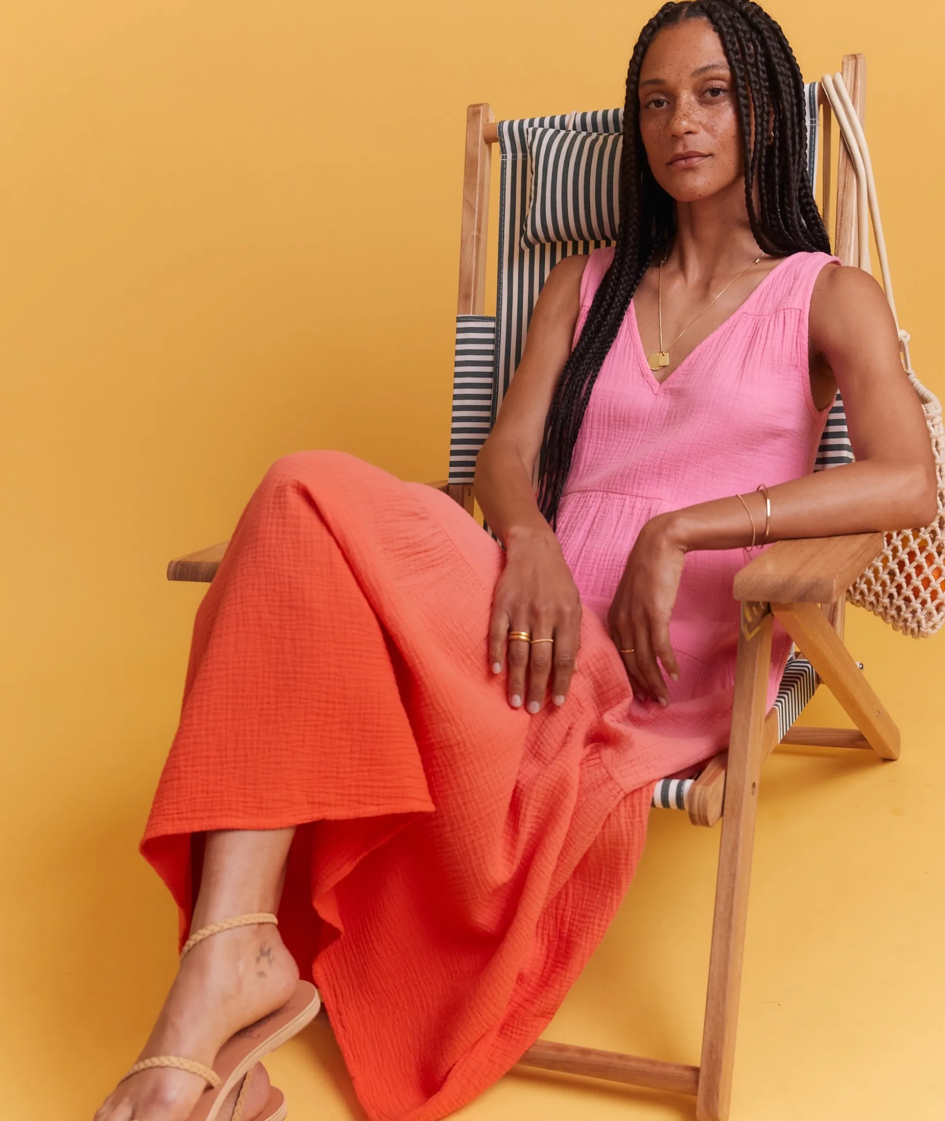 Corinne Double Cloth Maxi Dress