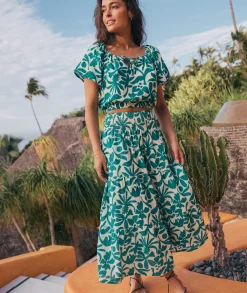 Corinne Double Cloth Maxi Skirt