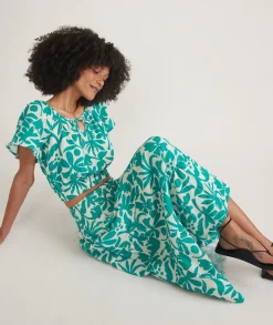 Corinne Double Cloth Maxi Skirt