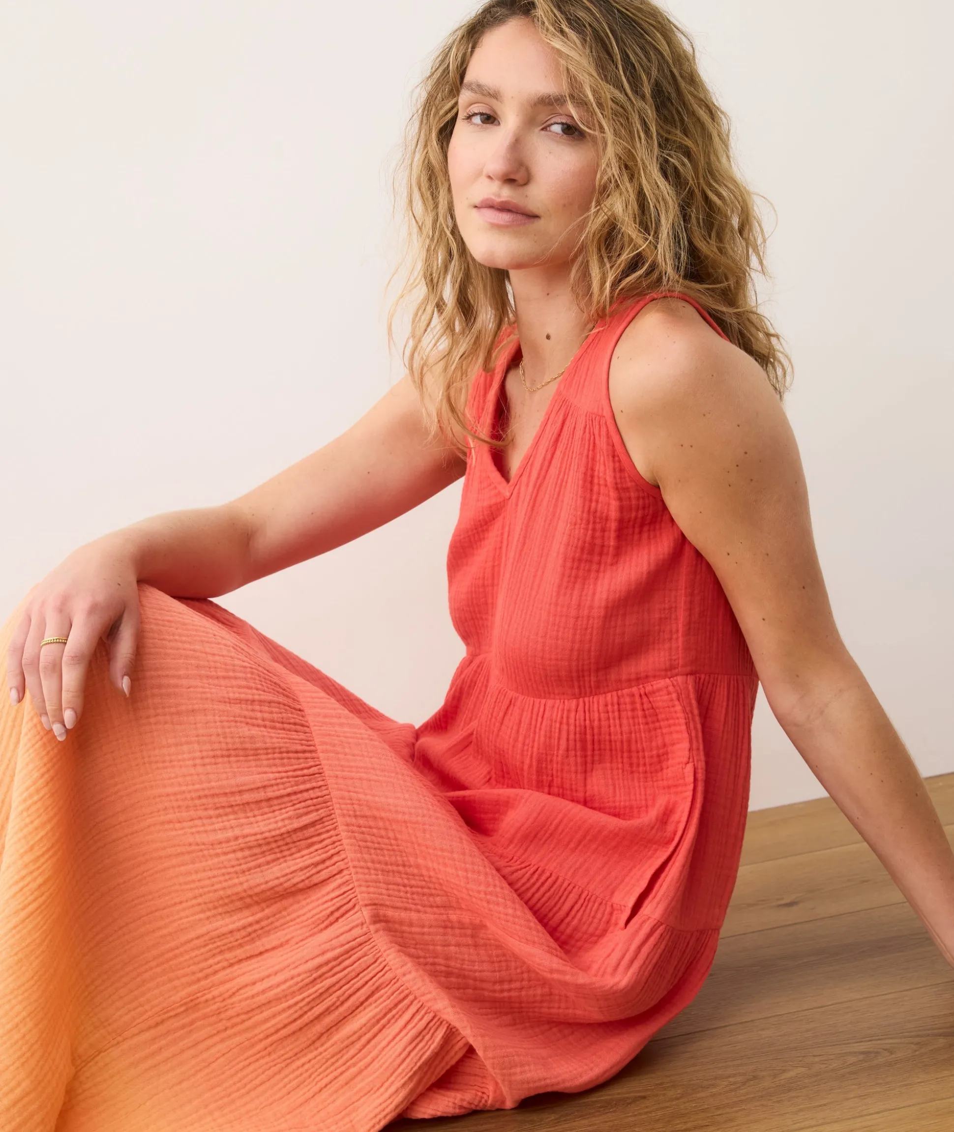 Corinne Double Cloth Maxi Dress