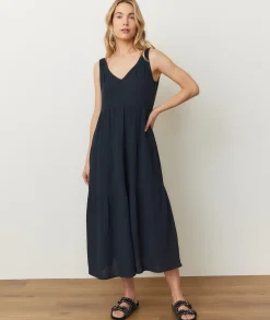 Corinne Double Cloth Maxi Dress