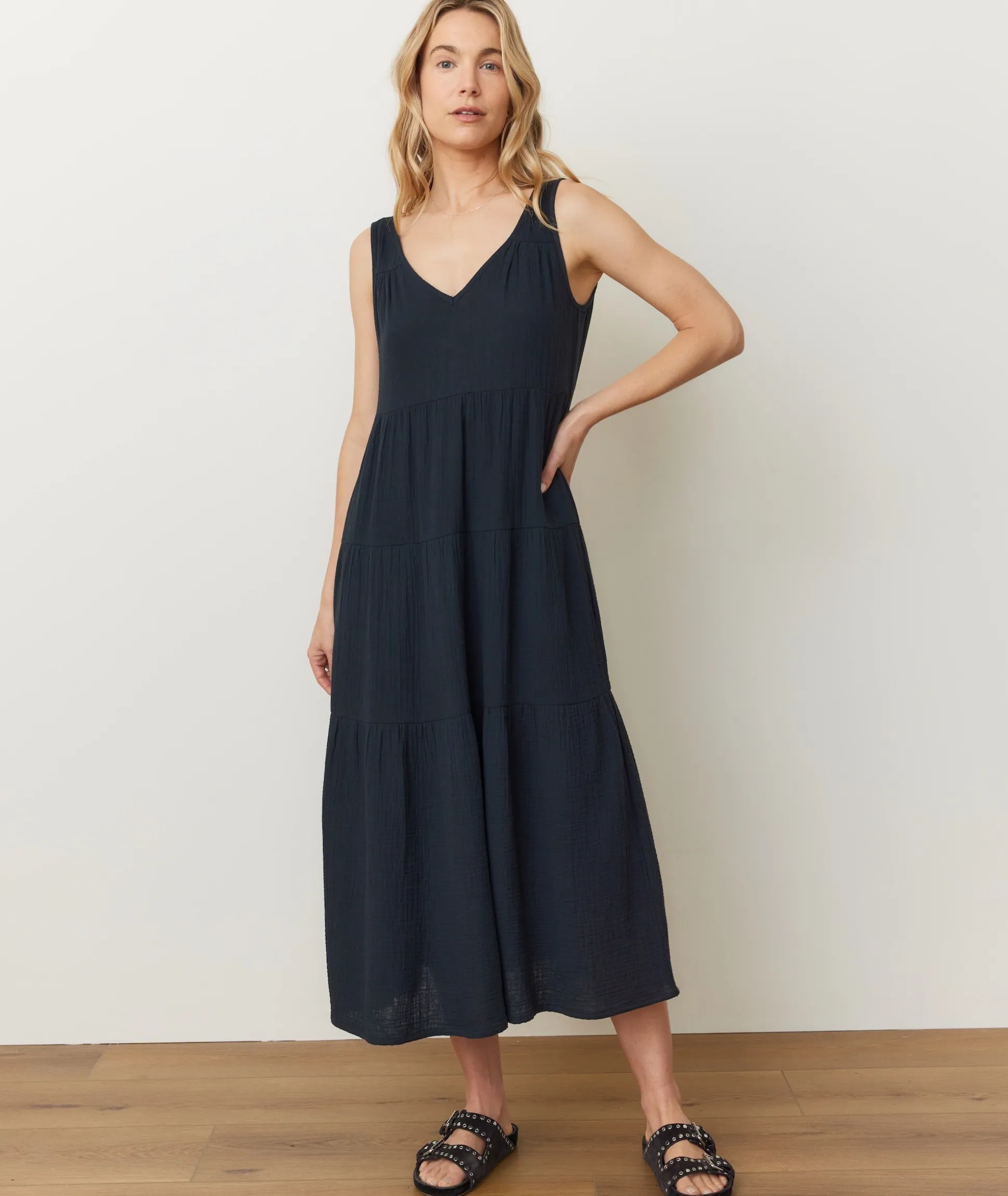 Corinne Double Cloth Maxi Dress