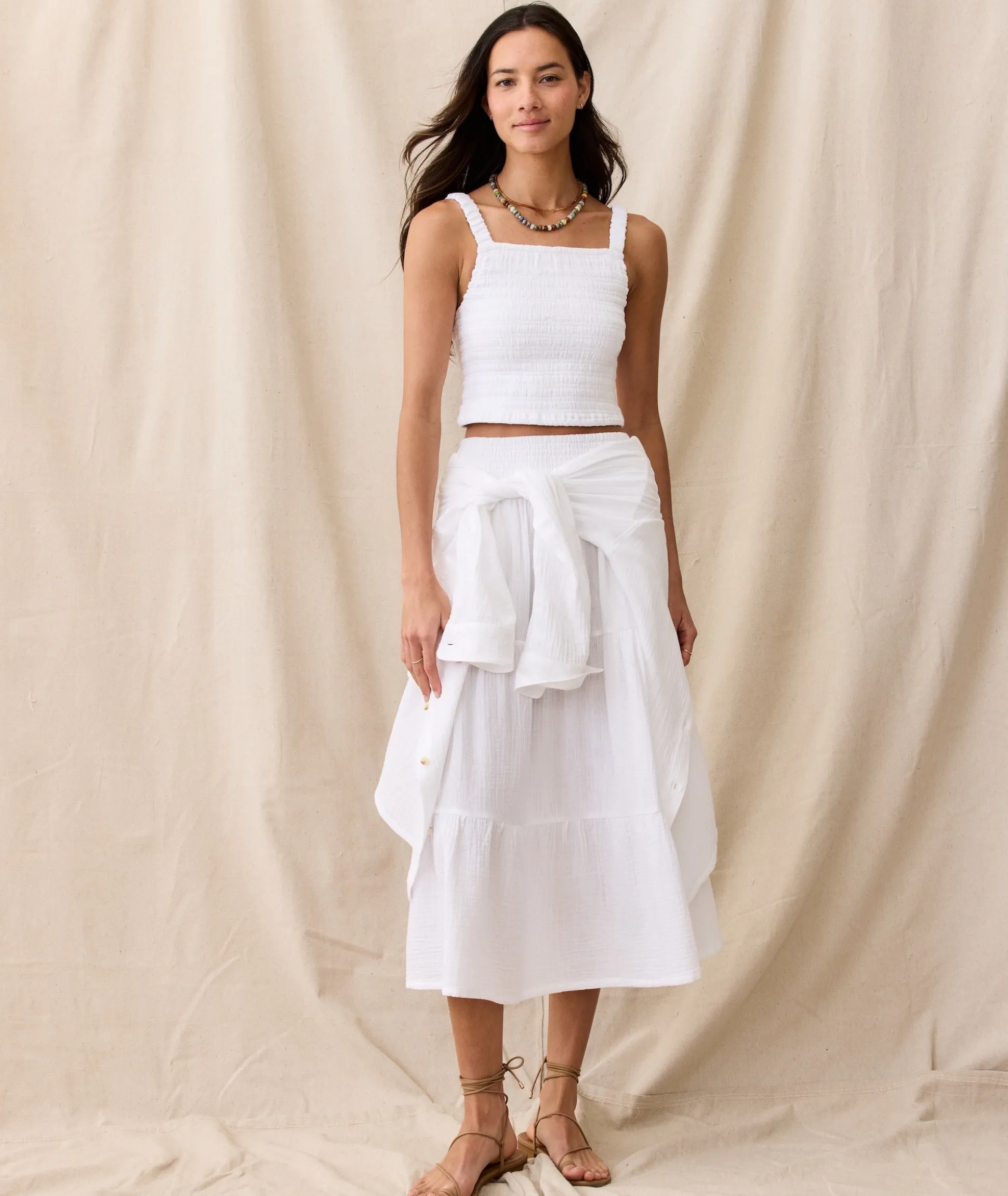 Corinne Double Cloth Maxi Skirt