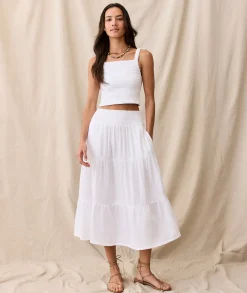 Corinne Double Cloth Maxi Skirt