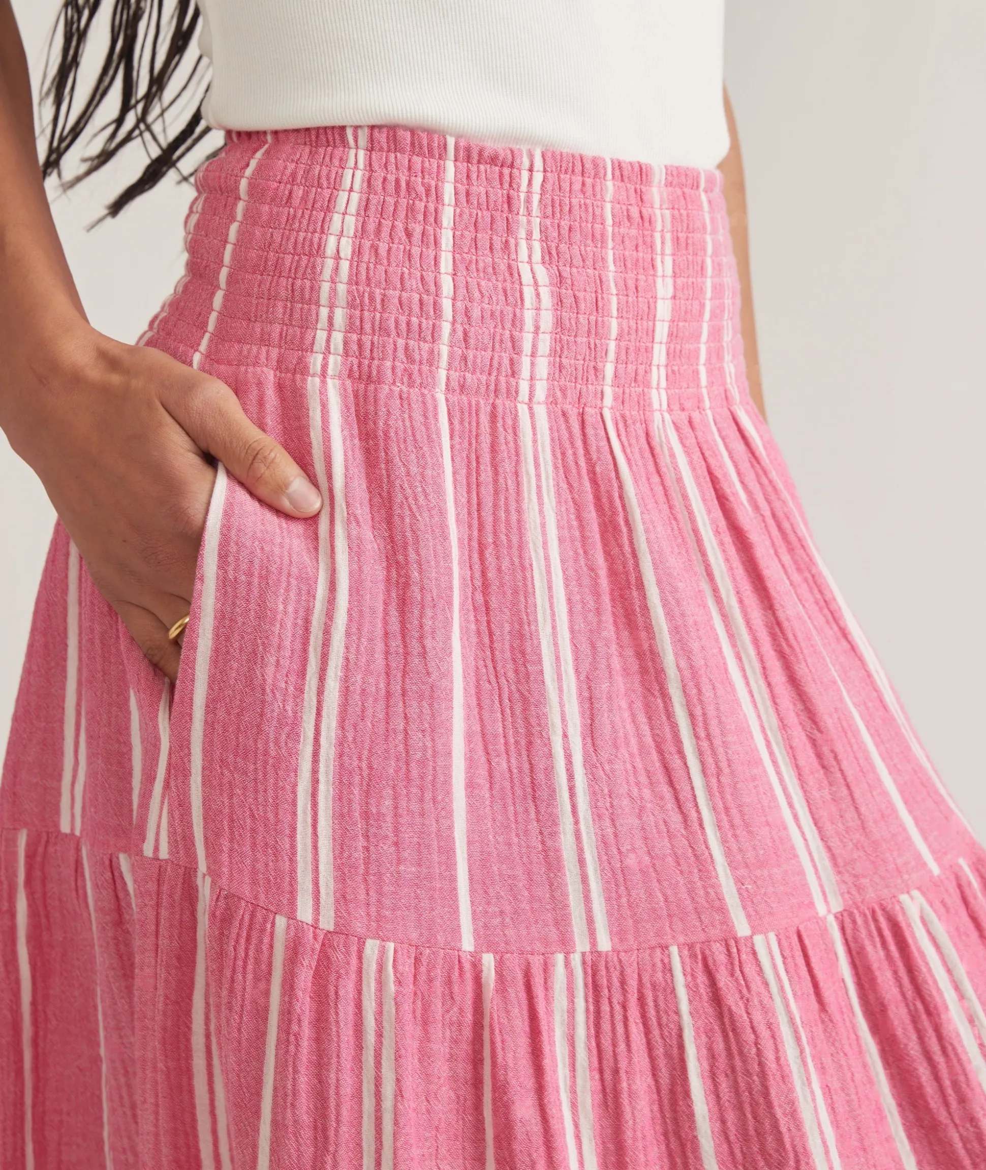 Corinne Double Cloth Maxi Skirt