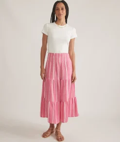 Corinne Double Cloth Maxi Skirt
