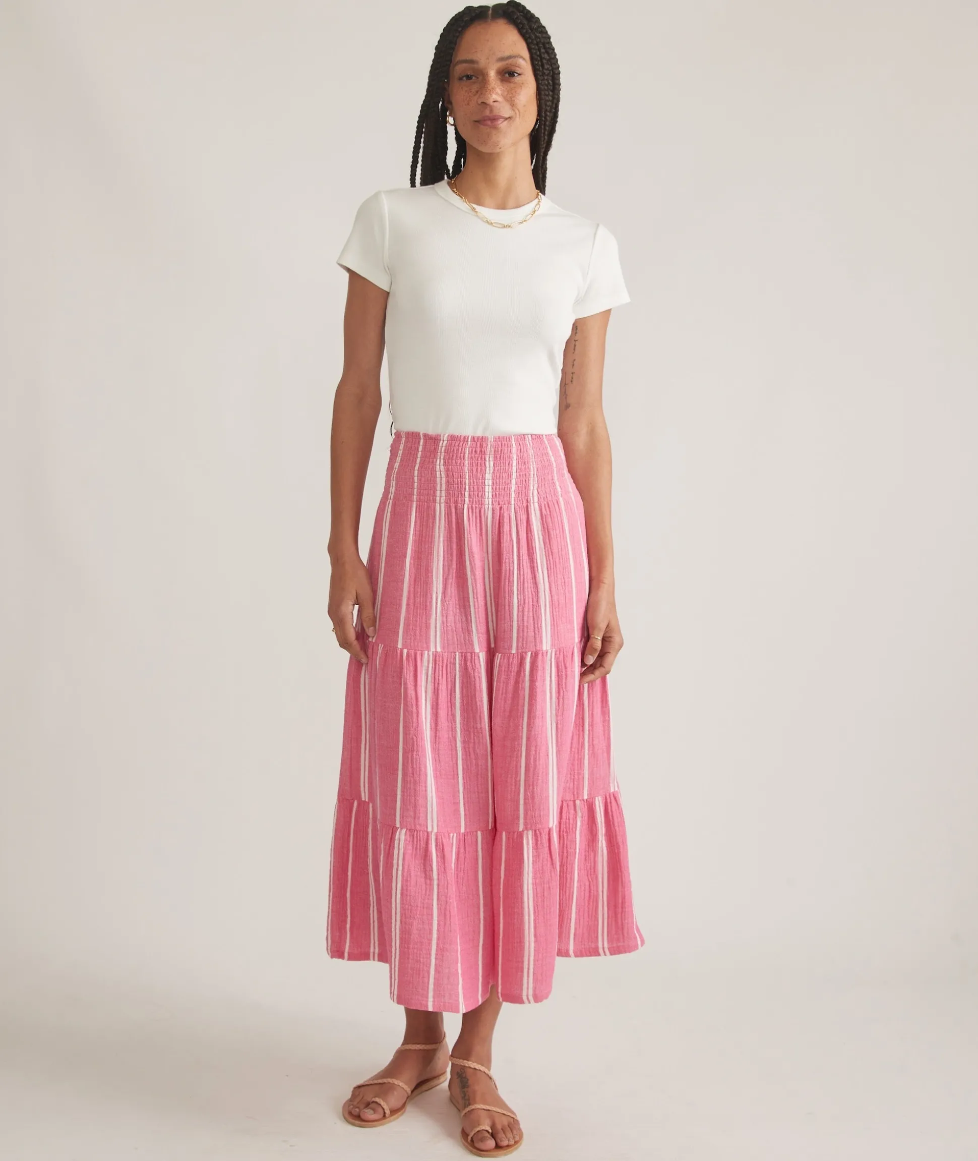 Corinne Double Cloth Maxi Skirt