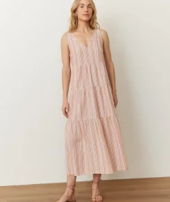 Corinne Seersucker Maxi Dress