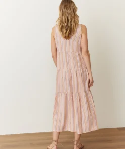 Corinne Seersucker Maxi Dress
