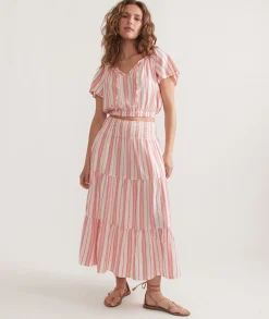 Corinne Textured Maxi Skirt