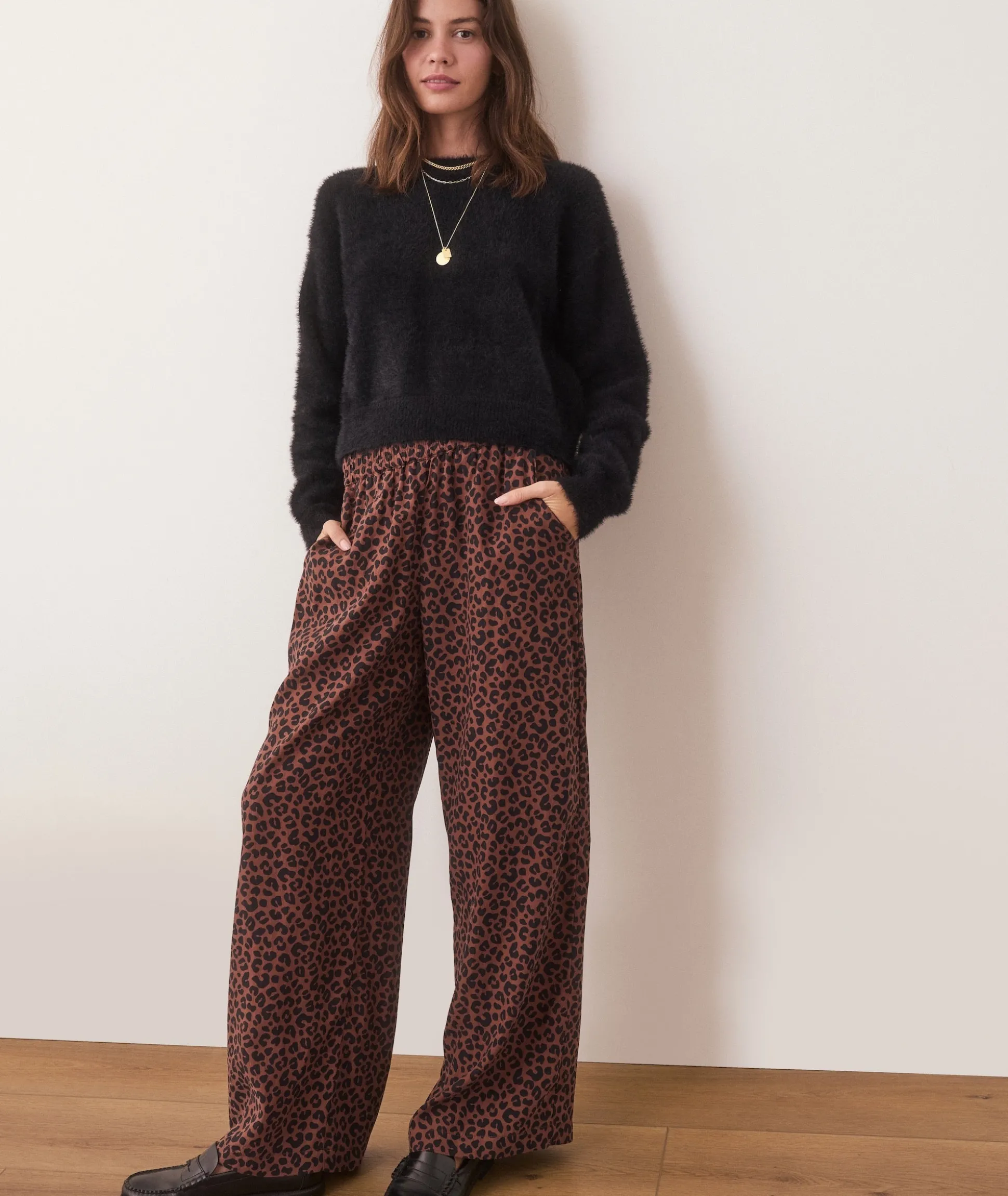 Eyelash Cropped Crewneck Sweater