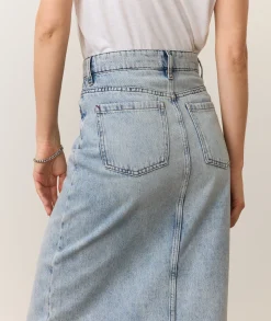 Fawn Denim Midi Skirt